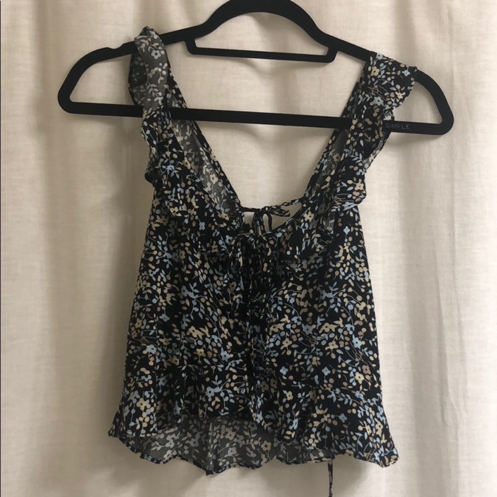 Free People Floral Crop Top